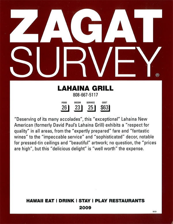 Zagat Reviewed